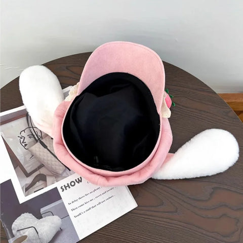 Kawaii Strawberry Bunny Hat