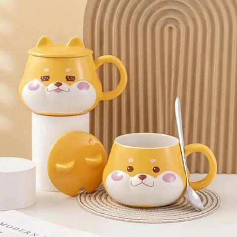 Shiba Inu Mug With Lid