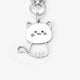 Silvery Cat Kawaii Keychain