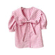Gingham Peter Pan Collar Shirt