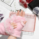 Fingerless Faux Rabbit Fur Gloves