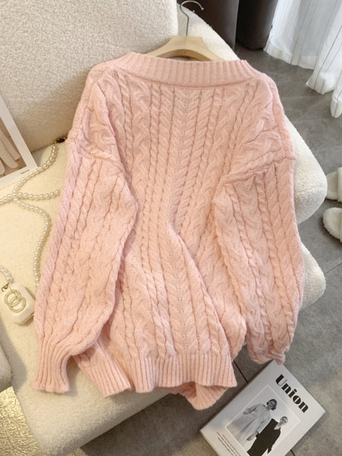 Sweet V-Beck Bow Sweater
