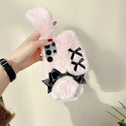 Kawaii Plush Bunny Samsung Phone Case