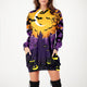 Halloween Print Hoodie Dress
