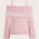 Off Shoulder Knit Top