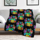 Geometry Dash Throw Blanket – Soft Geometric Gaming Throw For Cozy Snuggle