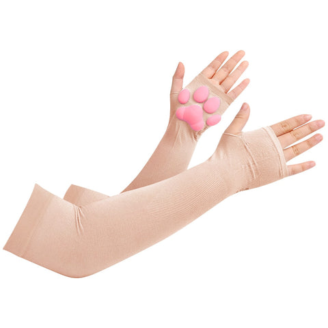 Thigh High Cat Paw Stockings & Arm Warmers