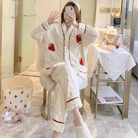 Strawberry Winter Pajamas