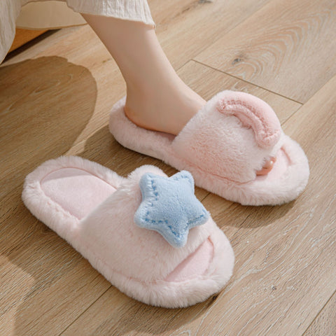 Moon & Star Cotton Slippers