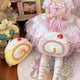 Kawaii Swiss Roll Plush Backpack