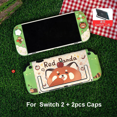 Kawaii Red Panda Picnic Switch Case OLED/NS2