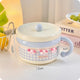 Kawaii Pastel Gingham Ramen Bowl With Lid