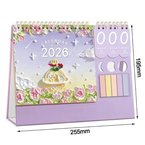 2026 Desktop Calendar With Sticky Notes
