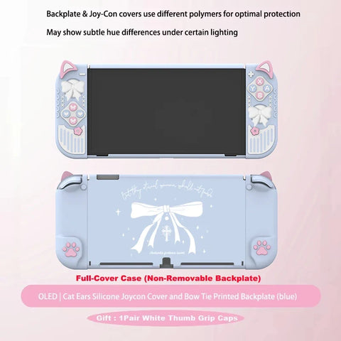 Kawaii Neko and Bows Switch Case NS/OLED/NS2