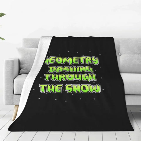 Geometry Dash Winter Throw Blanket