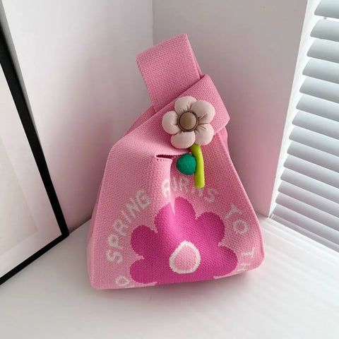 Kawaii Flower Knot Beach Bag