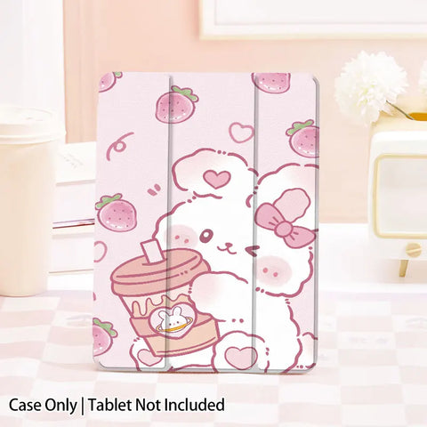 Strawberry Bunny & Coffee iPad Case