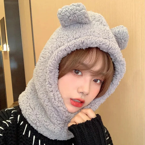 Kawaii Bear Hat With Mask