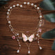 Butterfly Imitation Pearl Multi-Layer Necklace