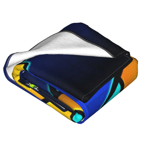 Geometry Dash Blanket - Ultra-Soft Flannel Throw for Cozy Bedroom Comfort