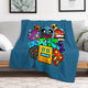 Geometry Dash Blanket – Plush Character Throw | Soft Gaming Blanket for Gamers