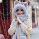 Kawaii Cat Winter Hat, Scarf, & Gloves Combo