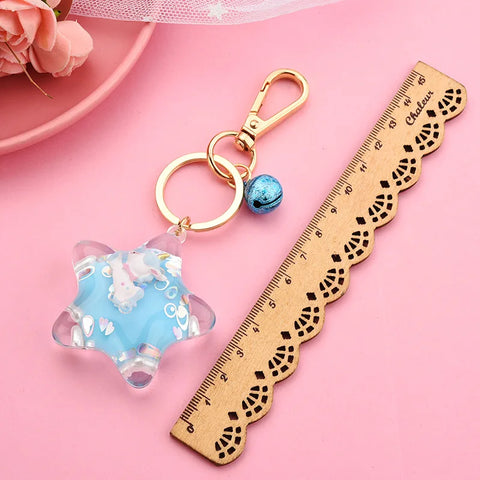 Sparkle Star Moving Liquid Keychain