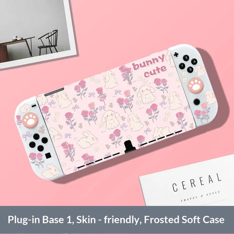 Kawaii Spring Bunny Meadow Switch Case NS/OLED/NS2