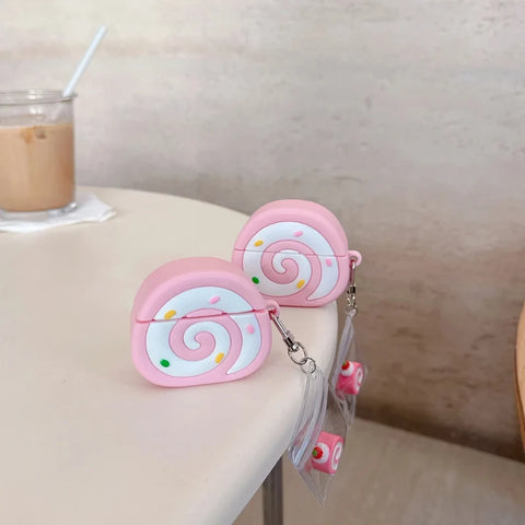 Strawberry Swiss Roll AirPods Case