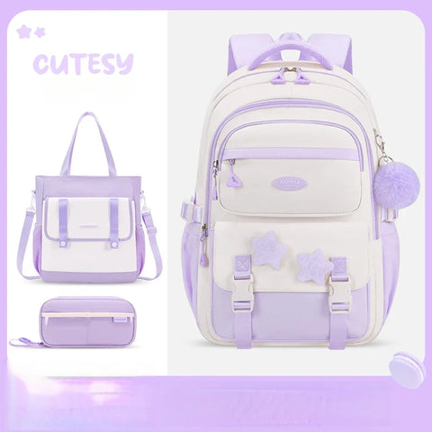 Kawaii Pastel Cutesy Backpack Set