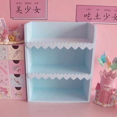 Wooden Shelves with Heart Trim