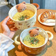 Ceramic Bear Ramen Bowl With Lid