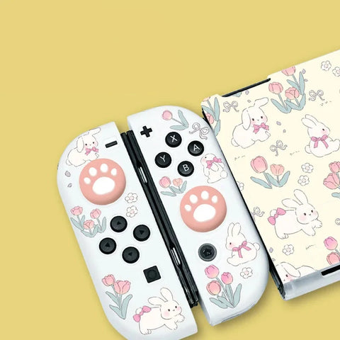 Kawaii Spring Bunny Meadow Switch Case NS/OLED/NS2