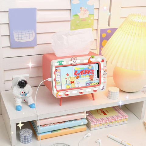 Tissue Box & Phone Holder