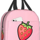 Strawberry Print Insulated Lunch Bags