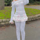 Coquette Off Shoulder Ribbon Sweater