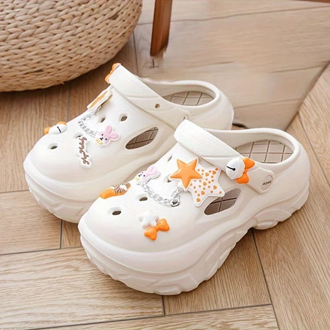 Cute Stars and Bows Summer Platform Shoes