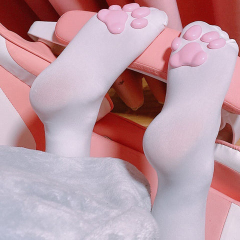 Thigh High Cat Paw Stockings & Arm Warmers