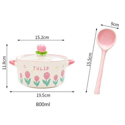 Kawaii Flower Ramen Bowl