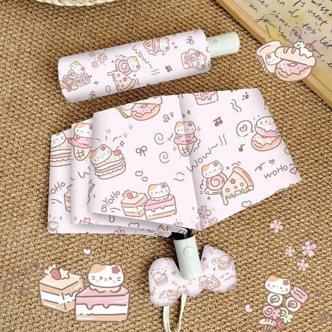 Kawaii Kitty Treats Sun Proof Umbrella