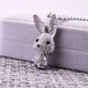 Kawaii Bunny Pendant Rhinestone Necklace