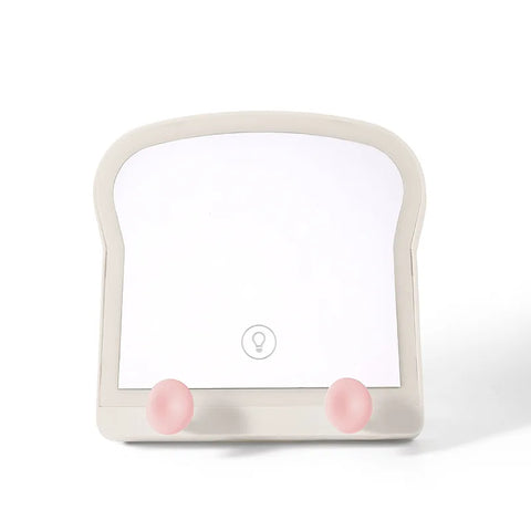 Kawaii Toast LED Makeup Mirror