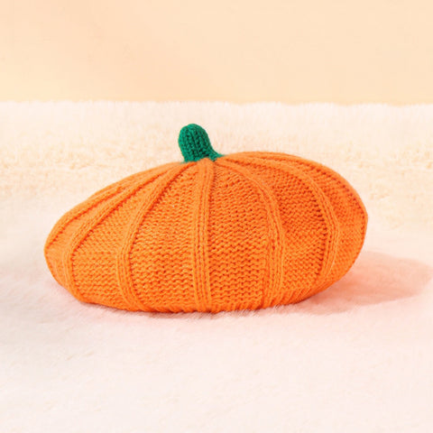 Pumpkin Beret Hat