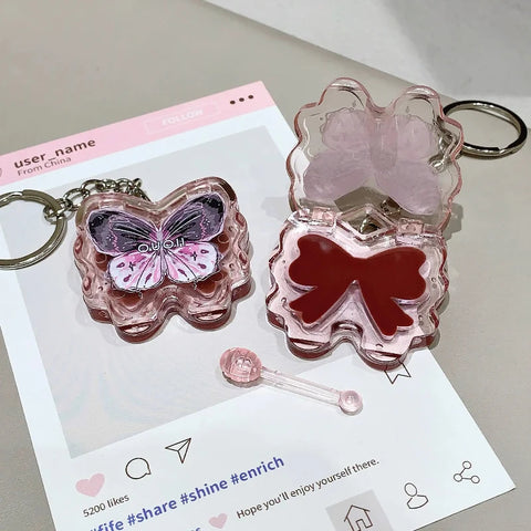 Butterfly Lip Gloss Keychain