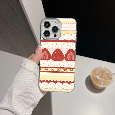 Strawberries & Cream Cake Samsung Phone Case
