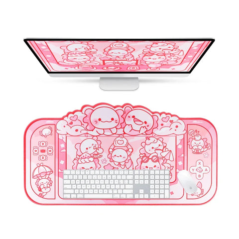 Kawaii Axolotl Gaming Desk Pad