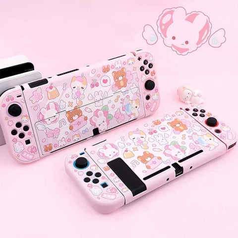 Kawaii Bunnies and Bears Switch Case NS/OLED/NS2