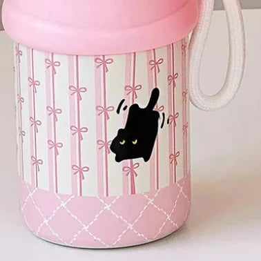 Kawaii Cat Pink Thermos Bottle
