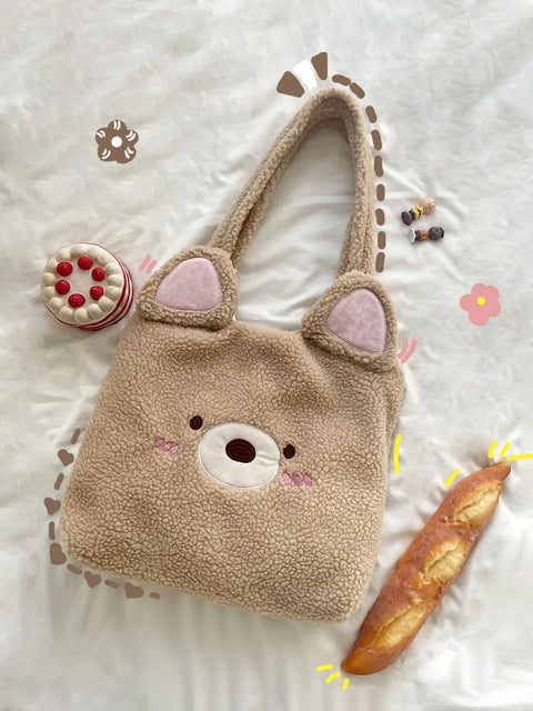 Kawaii Bunny & Bear Tote Bags