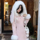 Bunny Ears Hooded Winter Dress